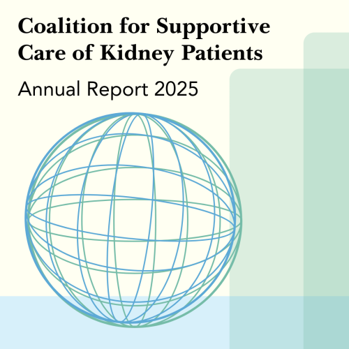 stylized image of globe and annual report announcement