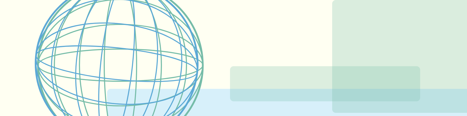 decorative globe and shapes